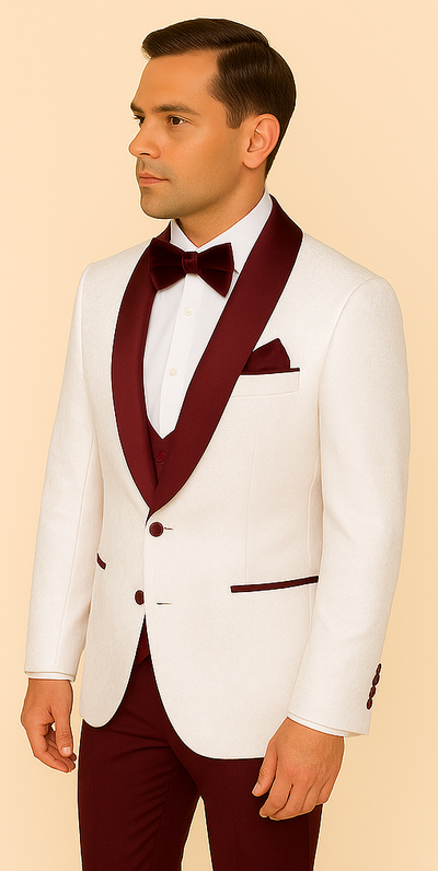 Rossi Man RM1480 – Men's 3-Piece Smoking Style Tuxedo Suit for Formal 4   - from alligatorwarehouse.com