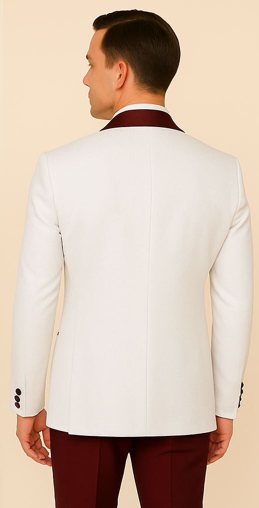 Rossi Man RM1480 – Men's 3-Piece Smoking Style Tuxedo Suit for Formal