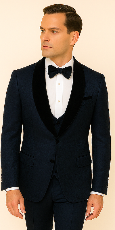 Rossi Man RM1445 – Classic Smoking Style 3-Piece Formal Tuxedo for Men 5   - from alligatorwarehouse.com