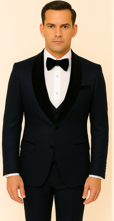 Rossi Man RM1445 – Classic Smoking Style 3-Piece Formal Tuxedo for Men 3   - from alligatorwarehouse.com