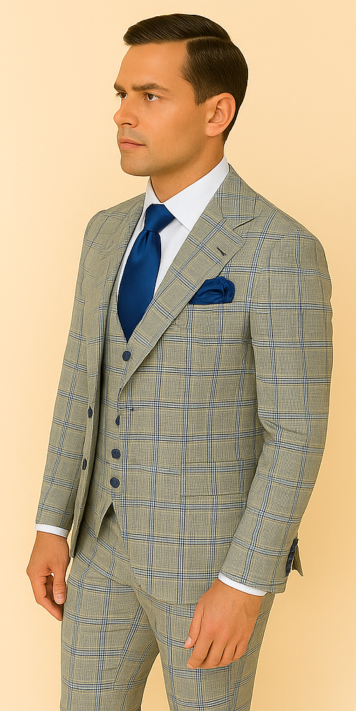 Rossi Man Tom RM1856 – Modern Fit 2-Piece Suit for Stylish Men