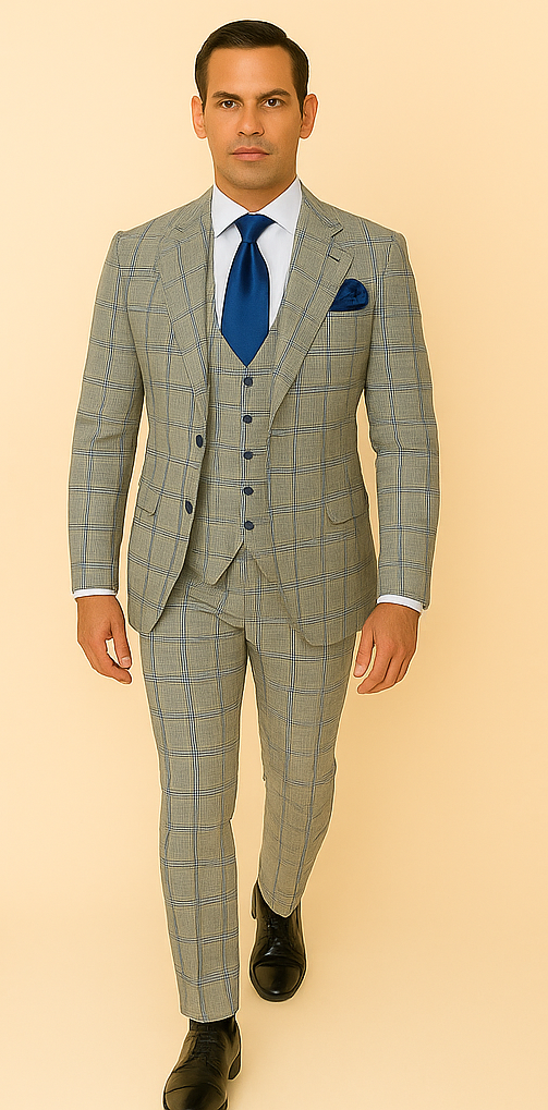 Rossi Man Tom RM1856 – Modern Fit 2-Piece Suit for Stylish Men