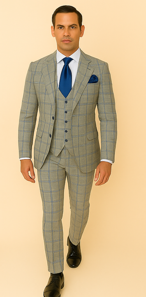 Rossi Man Tom RM1856 – Modern Fit 2-Piece Suit for Stylish Men