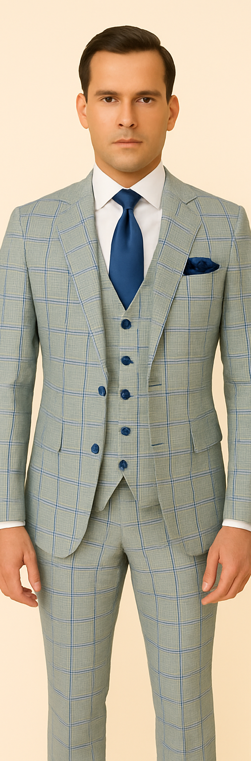 Rossi Man Tom RM1856 – Modern Fit 2-Piece Suit for Stylish Men