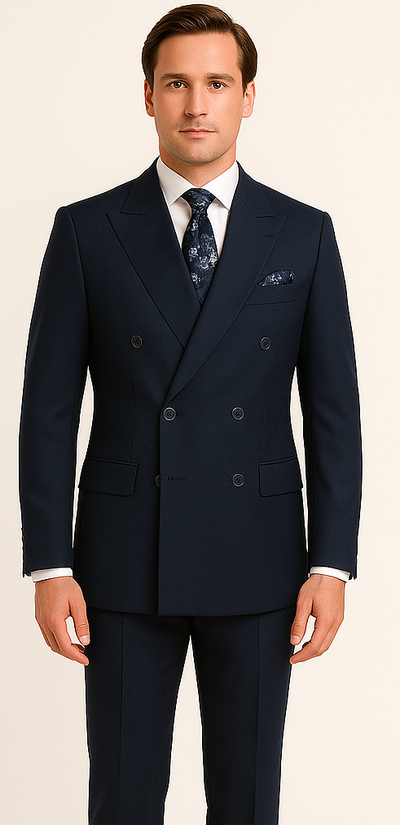 Rossiman Men's Blue Slim Fit Suit – Modern Tailored Formalwear 1 SKU#58642  - from alligatorwarehouse.com