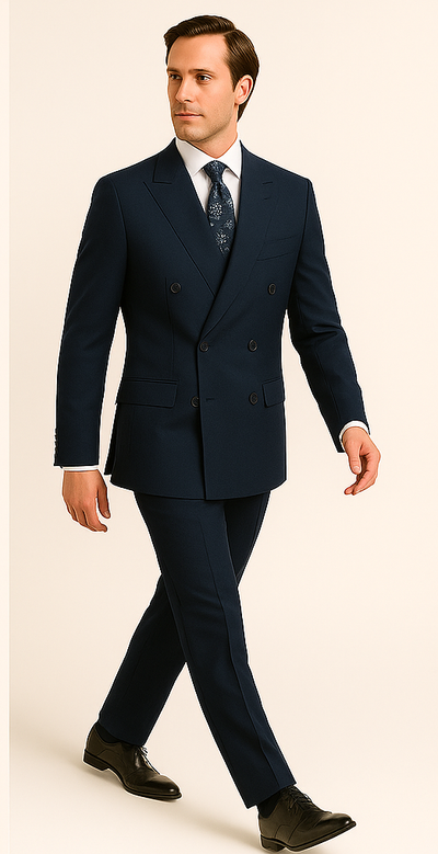Rossiman Men's Blue Slim Fit Suit – Modern Tailored Formalwear 5 SKU#58642  - from alligatorwarehouse.com