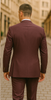 Rossiman Burgundy Suit for Men – Peak Lapel 1-Button Jacket & Double-Breasted Vest 3 SKU#58168  - from alligatorwarehouse.com