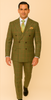 Rossiman Suit – Sage Green & Burnt Orange Windowpane Plaid Double-Breasted Suit 4   - from alligatorwarehouse.com