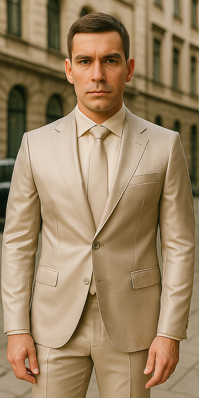 Rossiman Men’s Gray Shiny Sateen Suit – Sleek & Modern Formalwear 1 SKU#61577  - from alligatorwarehouse.com