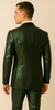 Rossiman Men’s Green Sateen Suit – Glossy Finish with Modern Flair 3 SKU#61575  - from alligatorwarehouse.com