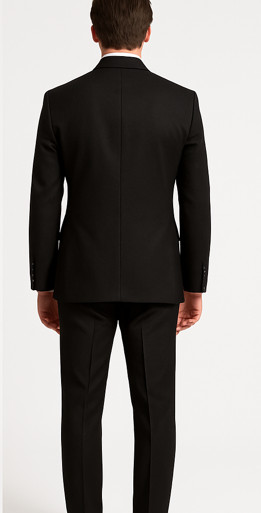 Rossiman Men’s Formal Black Slim Fit Suit – 3-Piece with Stylish Vest & Trousers 3 SKU#58657  - from alligatorwarehouse.com
