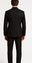 Rossiman Men’s Formal Black Slim Fit Suit – 3-Piece with Stylish Vest & Trousers