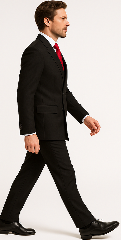 Rossiman Men’s Formal Black Slim Fit Suit – 3-Piece with Stylish Vest & Trousers 4 SKU#58657  - from alligatorwarehouse.com