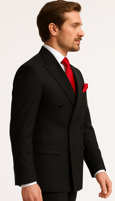Rossiman Men’s Formal Black Slim Fit Suit – 3-Piece with Stylish Vest & Trousers 5 SKU#58657  - from alligatorwarehouse.com
