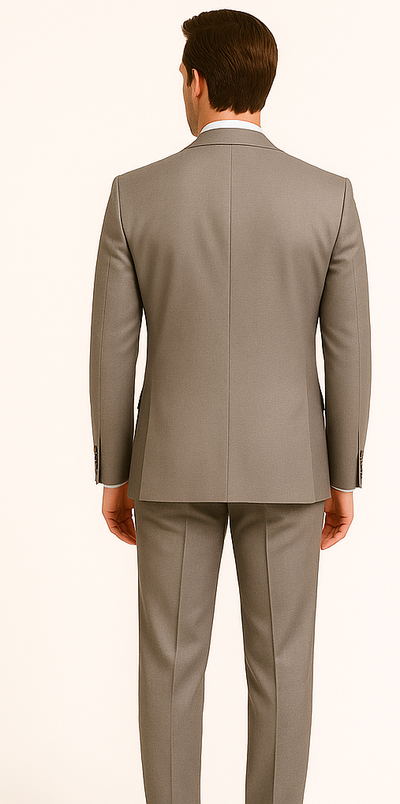 Men's Gray Slim Fit 3-Piece Suit by Rossiman – With Vest & Tailored Trousers 3 SKU#58655  - from alligatorwarehouse.com