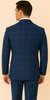 Rossiman Men’s Navy & Gray Plaid Suit – Classic Windowpane Double-Breasted Design 3   - from alligatorwarehouse.com