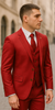 Rossiman Men's Red Suit – Stylish 1-Button Peak Lapel Jacket & Double-Breasted Vest 4 SKU#58170  - from alligatorwarehouse.com