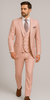 Rossiman Men's Slim Fit Pink Suit – Elegant Double-Breasted Vest & Tailored Flat Front Pants 5 SKU#58650  - from alligatorwarehouse.com