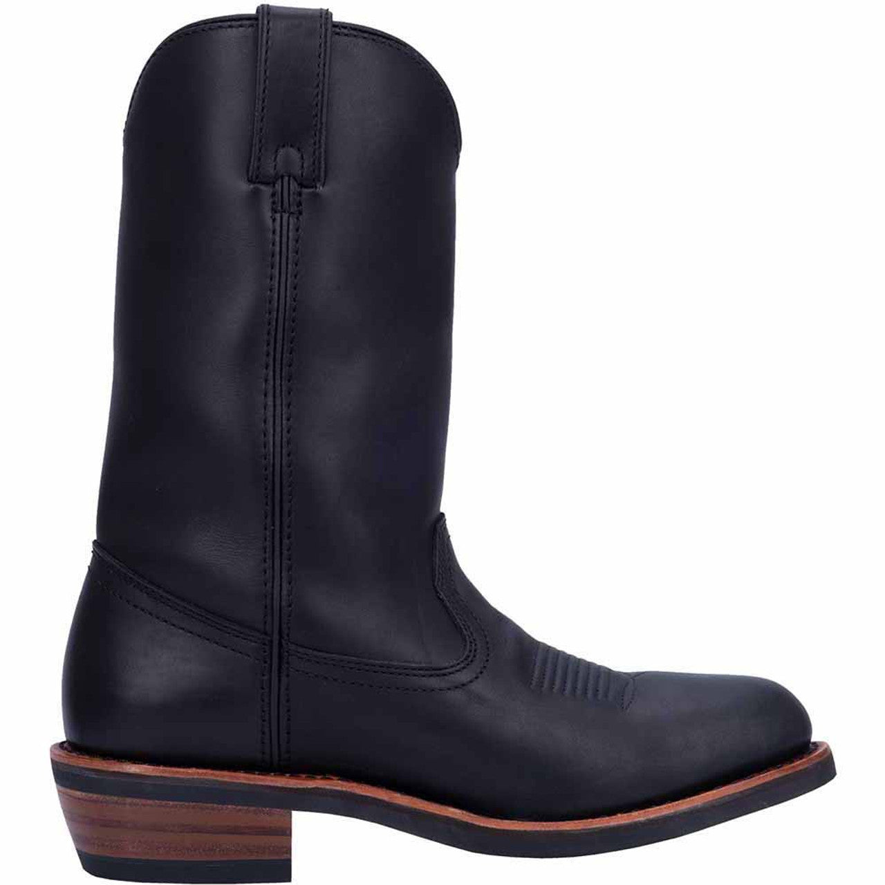 Dan Post Mens Albuquerque 12 Round Toe Black Leather Cowboy Boot