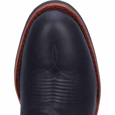 Dan Post Mens Albuquerque 12 Round Toe Black Leather Cowboy Boot 6 DP69680_7_D  - from alligatorwarehouse.com