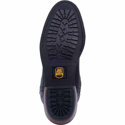 Dan Post Mens Albuquerque 12 Round Toe Black Leather Cowboy Boot 5 DP69680_7_D  - from alligatorwarehouse.com