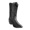 Los Altos Round Toe Men's Black Genuine Rowstone Stingray Boots 2   - from alligatorwarehouse.com