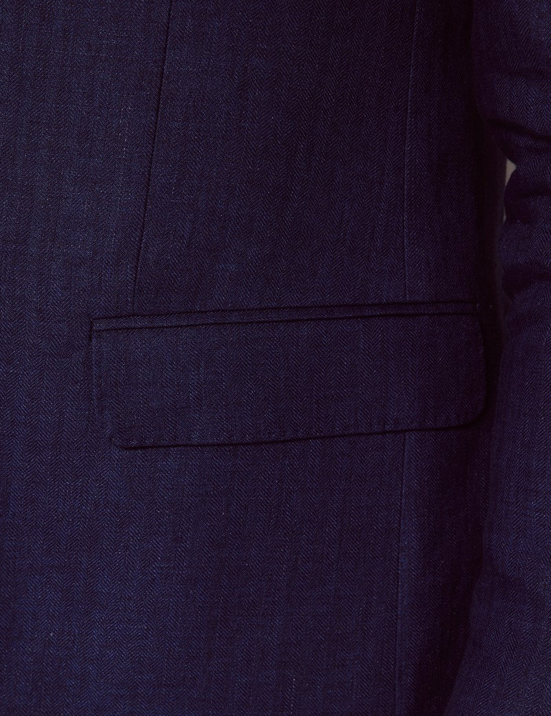 Mens Linen Suit For Beach Wedding - Summer Suit in Navy Blue 4 8X-7211  - from alligatorwarehouse.com