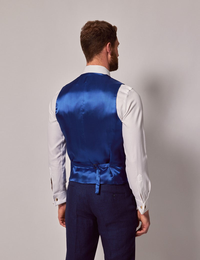 Mens Linen Suit For Beach Wedding - Summer  Suit in Royal Blue Herringbone 10 ZW-3387  - from alligatorwarehouse.com