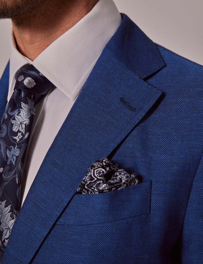 Mens Linen Suit For Beach Wedding - Summer  Slim Suit in Royal Blue 3 6X-8669  - from alligatorwarehouse.com