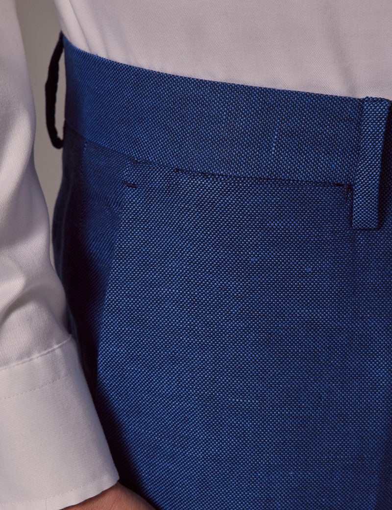 Mens Linen Suit For Beach Wedding - Summer  Slim Suit in Royal Blue 9 6X-8669  - from alligatorwarehouse.com