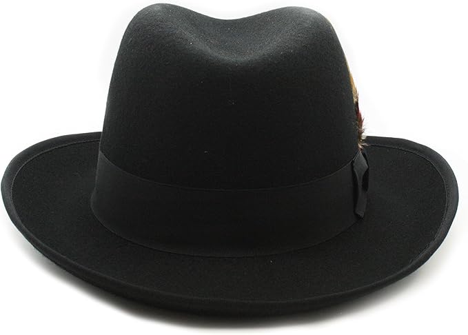 Premium Godfather Hat - Homburg Hat - Men's Homburg Black