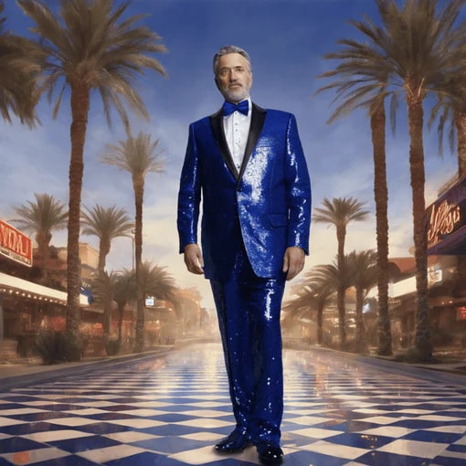 Sequin Tuxedo Suit - Sequin Pants