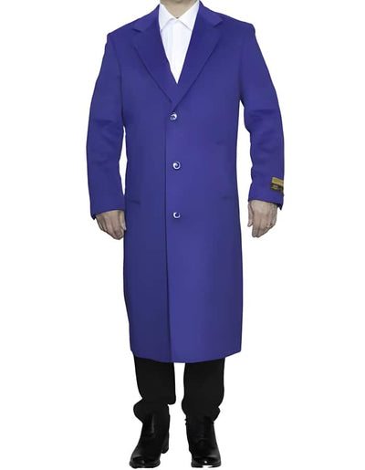 Full Length Royal Blue Wool Dress Ankle length Top Coat/Overcoat 1   - from alligatorwarehouse.com