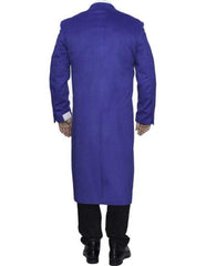 Full Length Royal Blue Wool Dress Ankle length Top Coat/Overcoat