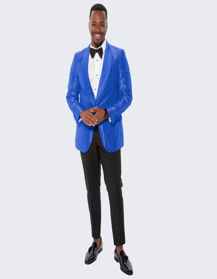 Blue Prom Suit - Blue Homecoming Single Breasted Guys Outfit