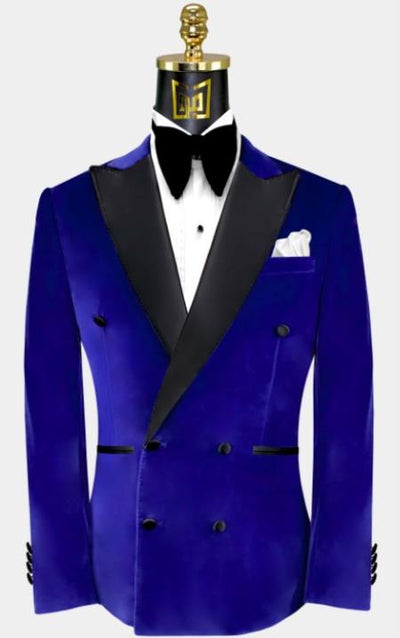 Double Breasted Tuxedo - Velvet Tuxedo Dinner Jacket In Black - Navy - Emerald Green - Burgundy 4   - from alligatorwarehouse.com