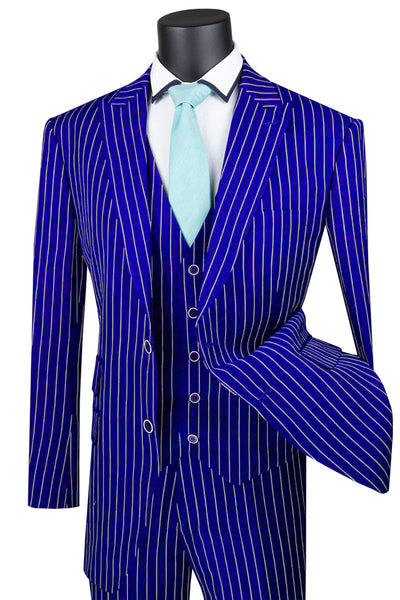 Mens Vested Gangster Pinstripe 1920's Suit in Blue 9 SO1V2RS-9_BLUE_36S  - from alligatorwarehouse.com