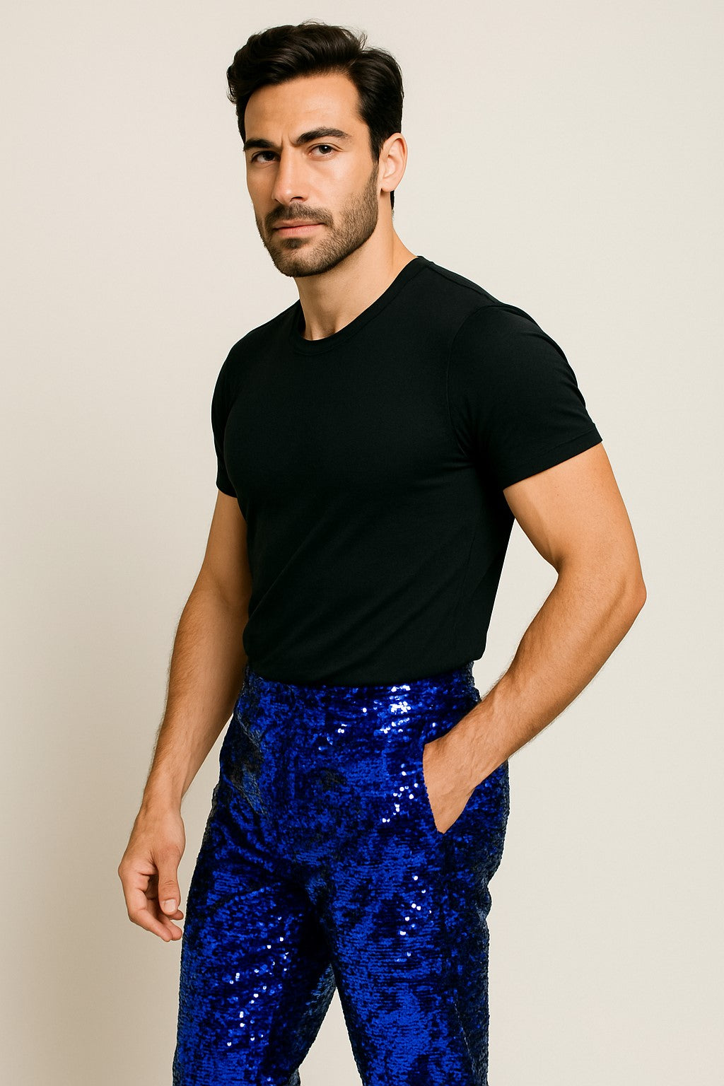 Mens Sequin Pants - Royal Dress Party Pants