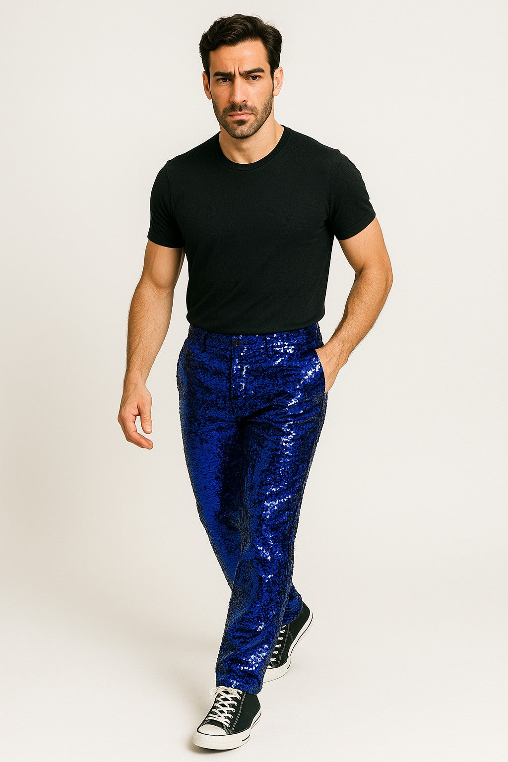 Mens Sequin Pants - Royal Dress Party Pants