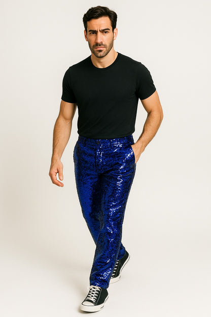 Mens Sequin Pants - Royal Dress Party Pants