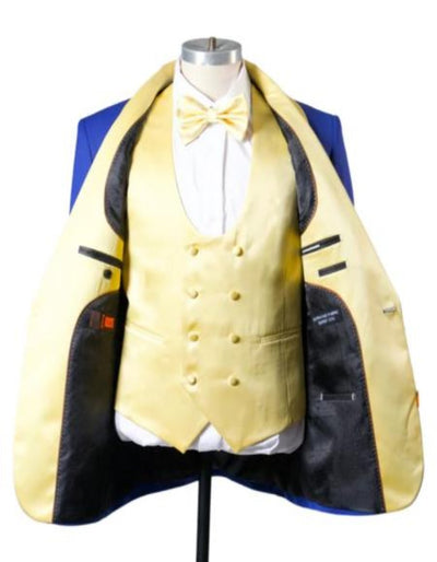 Blue Prom Suit For Men - Blue Homecoming Tuxedo  With Vest Royal 2 FK-9499  - from alligatorwarehouse.com