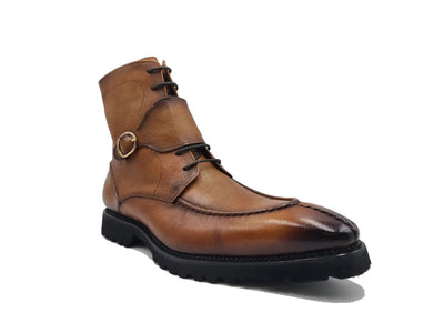 Rugged Split Toe Lace-up Boot 5 KB480-03COGNAC75  - from alligatorwarehouse.com