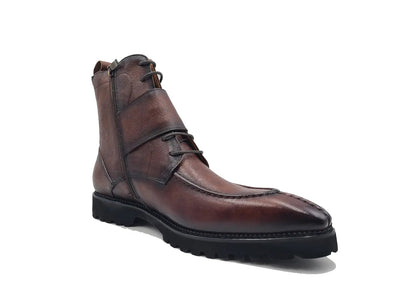 Rugged Split Toe Lace-up Boot 25 KB480-03COGNAC75  - from alligatorwarehouse.com