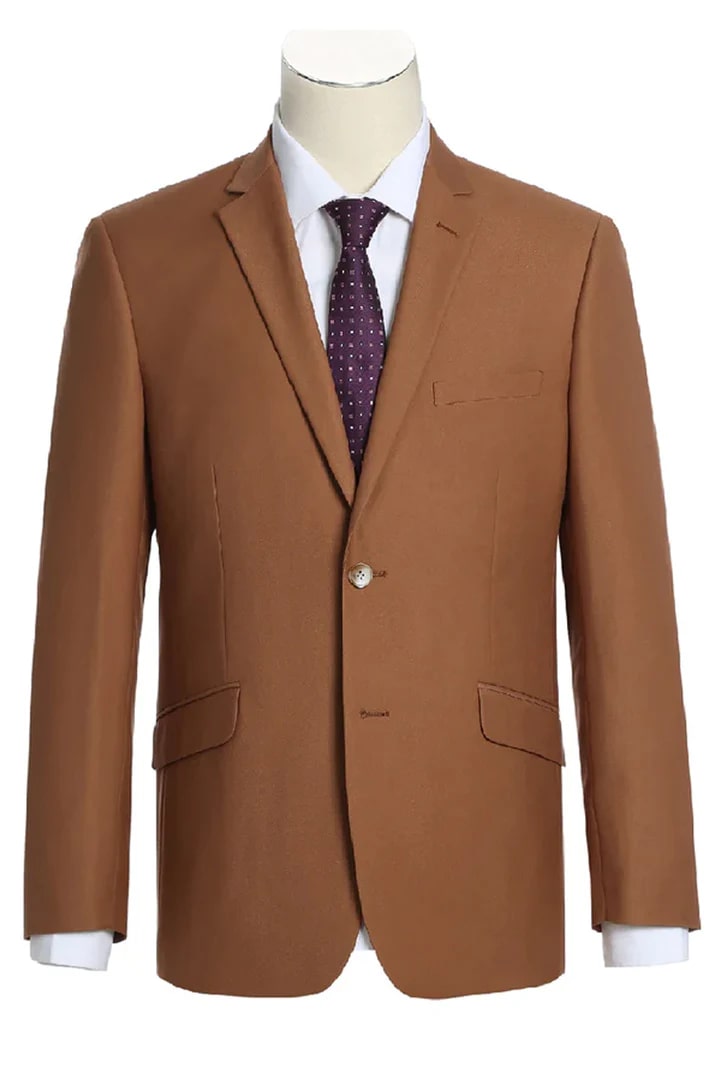 Rust Aligator Mens Basic Two Button Slim Fit Suit in Rust – Alligator Warehouse