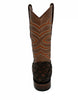 Los Altos Men's Rustic Cognac Genuine Pirarucu Wide Square Toe Boot 2   - from alligatorwarehouse.com