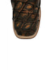 Los Altos Men's Rustic Cognac Genuine Pirarucu Wide Square Toe Boot 3   - from alligatorwarehouse.com