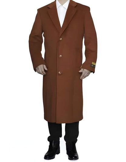 Rust Ankle length Top Coat/Overcoat | Winter men's Topcoat Sale
