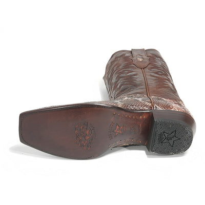 Los Altos Rustic Brown Genuine Python 2   - from alligatorwarehouse.com