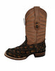 Los Altos Men's Rustic Cognac Genuine Pirarucu Wide Square Toe Boot 4   - from alligatorwarehouse.com
