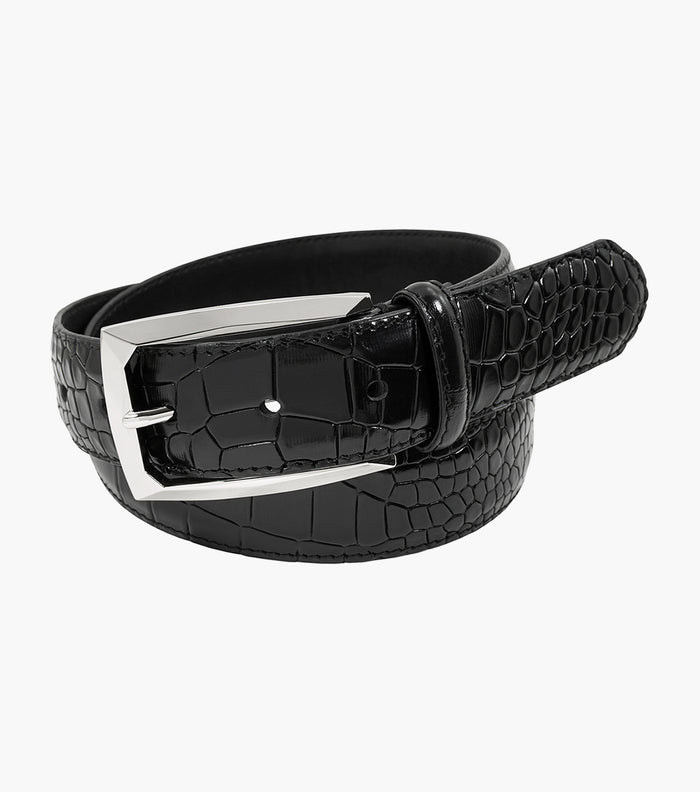 Stacy Adams Ozzie Croc Emboss Belt by Stacy Adams Shoes